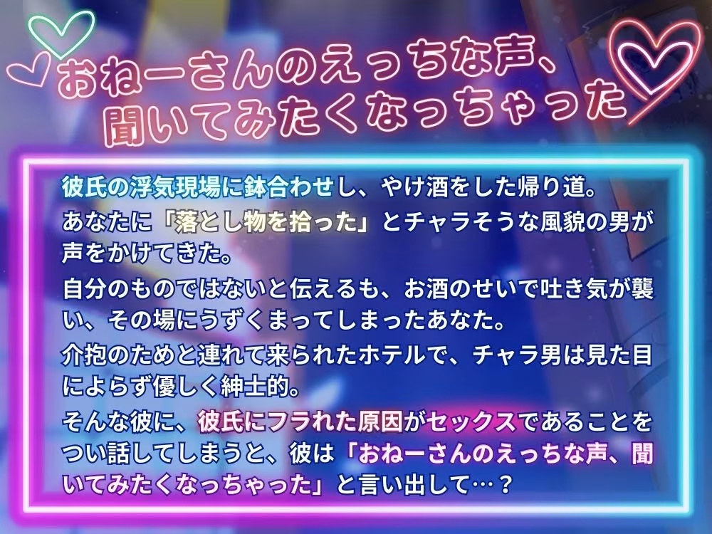 ちょっぴり意地悪なチャラ男とイくイく練習【出演声優:狼嘩-rokka-】