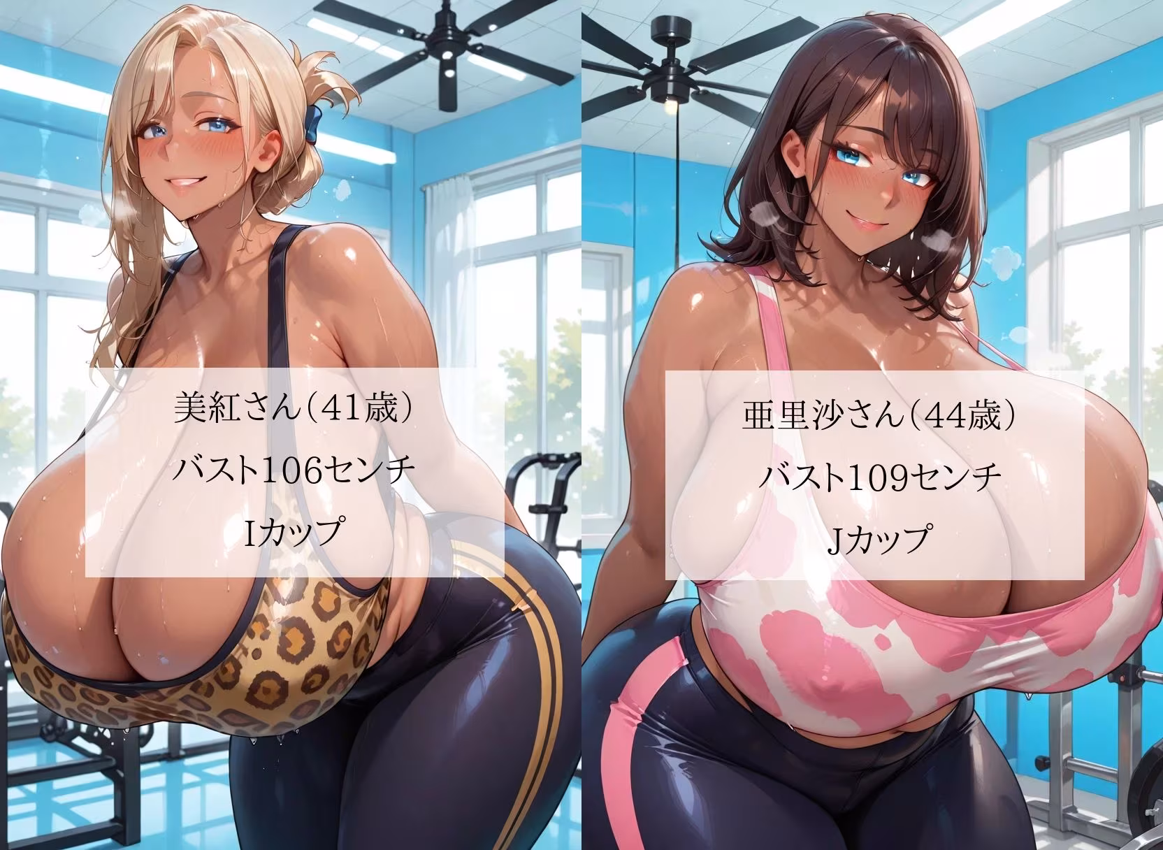 汗だく爆乳黒ギャル人妻スポーツジムのインストラクターになったボク…むちむち褐色熟女と毎日セックストレーニング＜セリフ付CG集＞