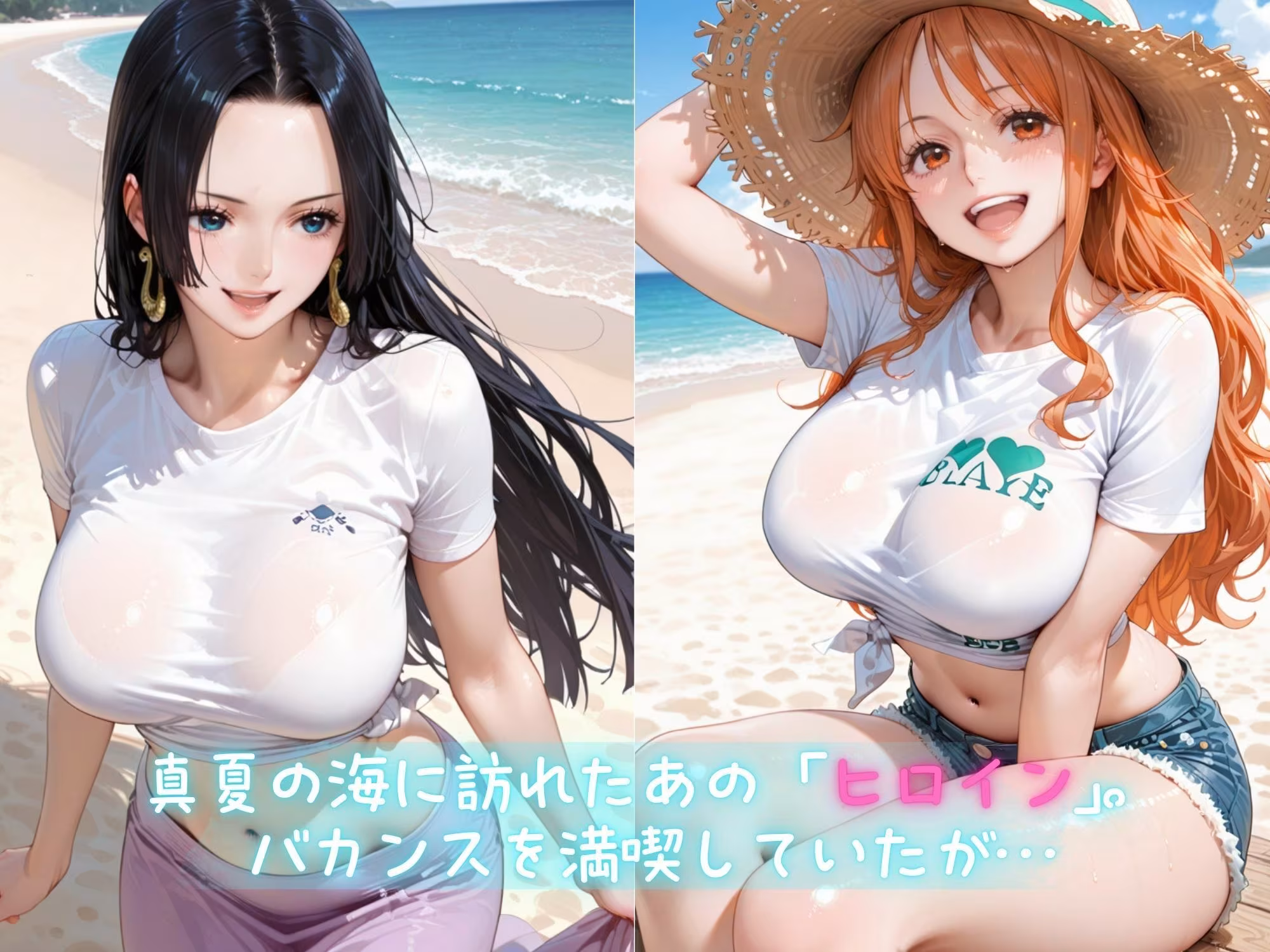 メス堕ちヒロイン  〜 ハン●ック＆●ミ 夏の海編 〜