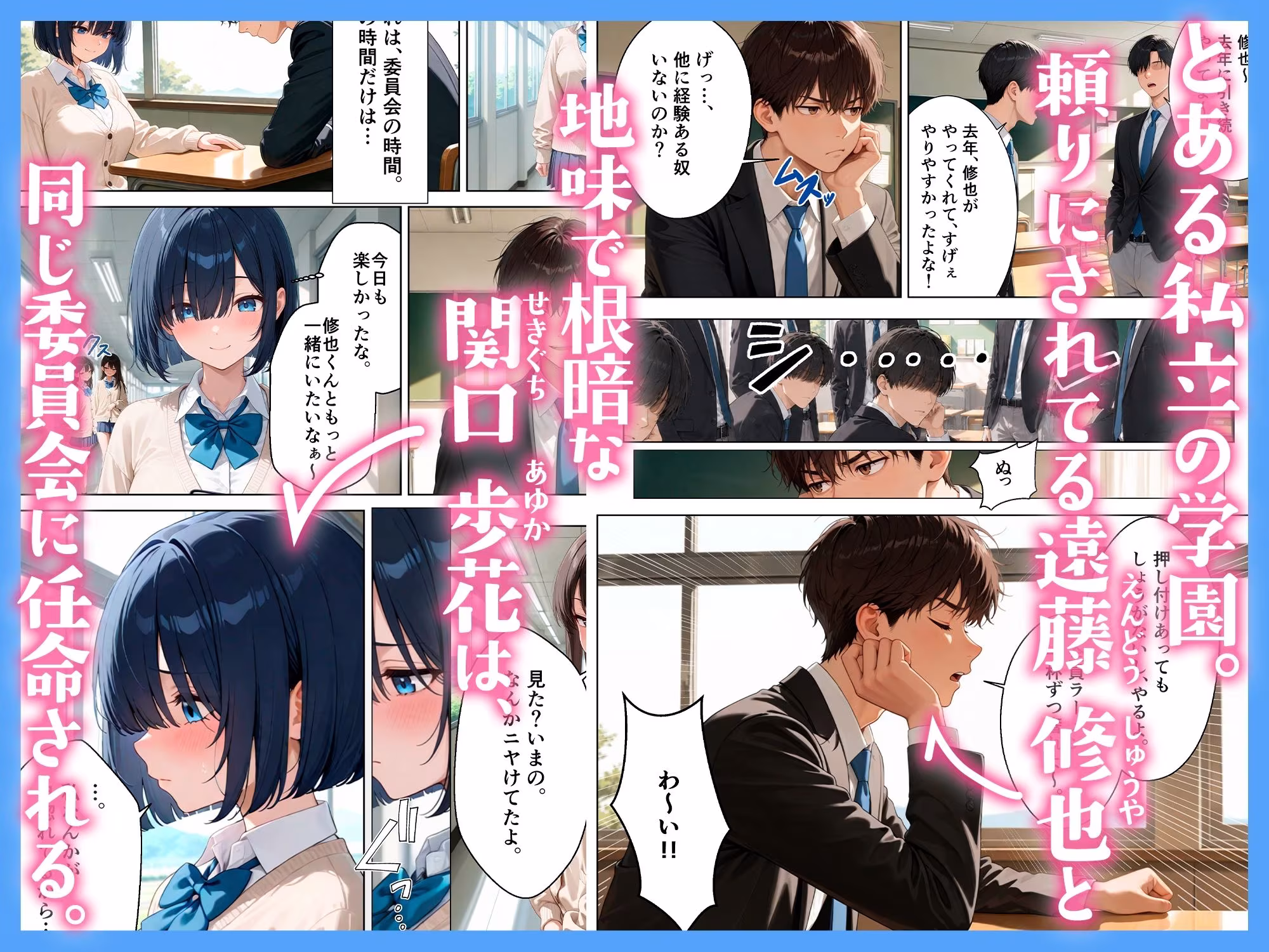 地味なクラスメイトは、実は巨乳清楚女子校生で、みんなに秘密で中出しセックスした話