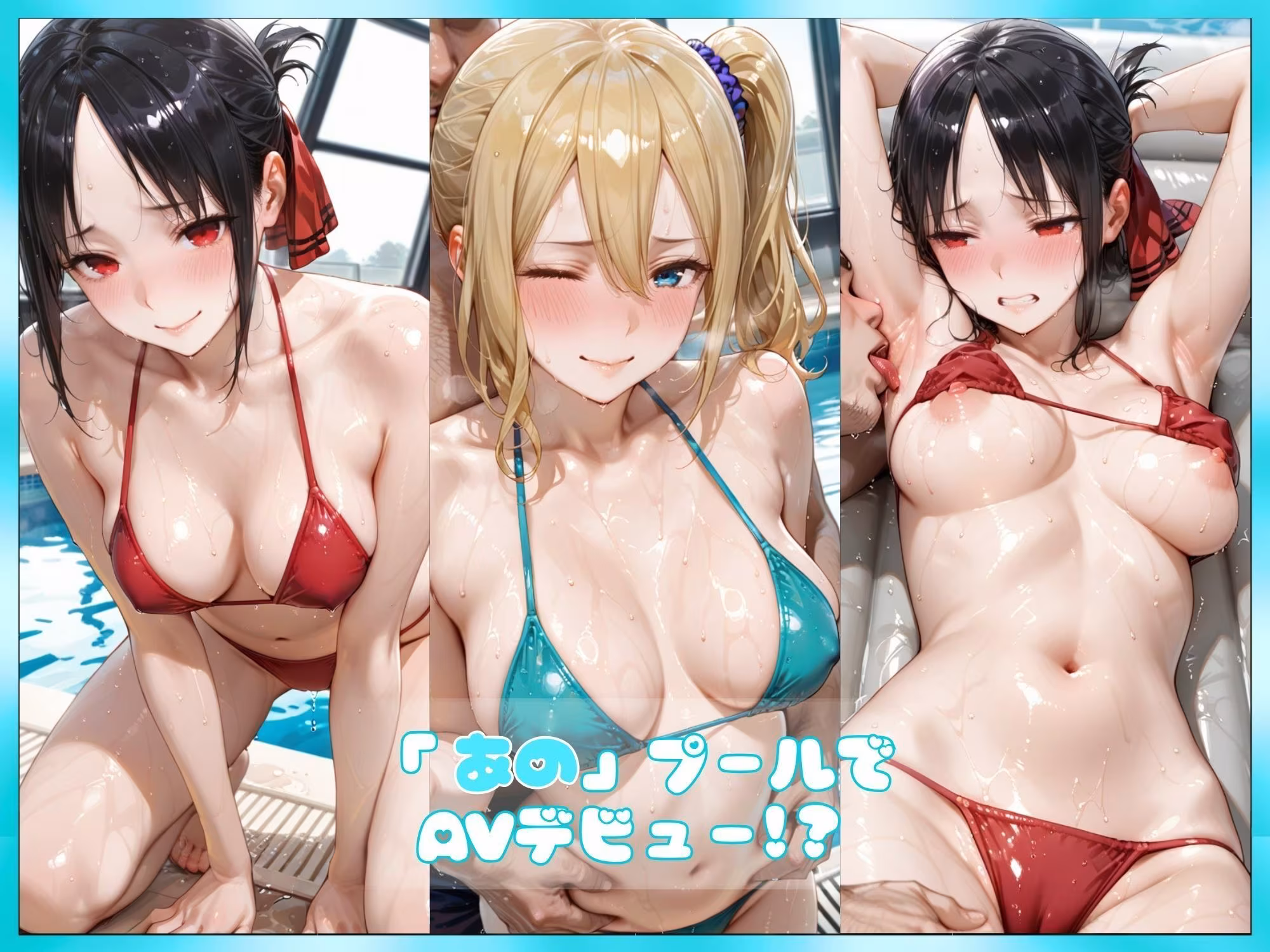 例のプールでAVデビュー！発情バニーの性欲解禁【かぐ○＆あ○】