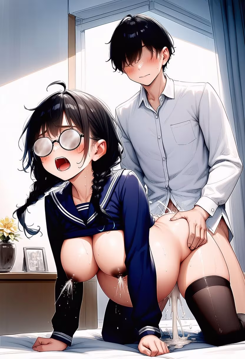 ムチムチメガネとsexして妊娠させて出産させてを2回