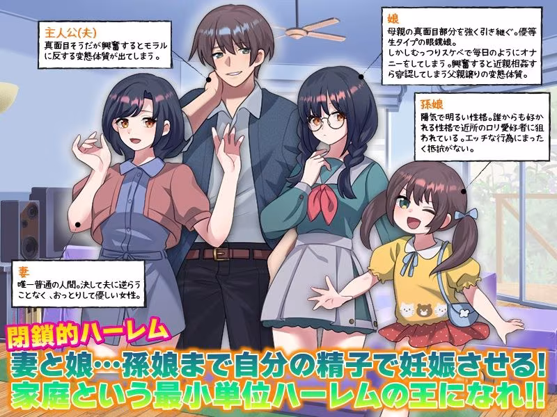 俺の妊娠家系図  妻と娘…孫娘まで俺の精子で妊娠させる！