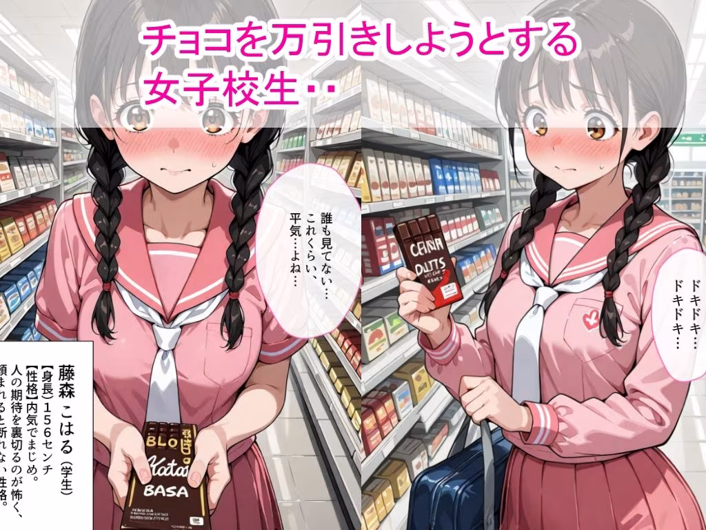 【スマホ快適版】万引きセーラー服女子校生に店長が中出しをした話