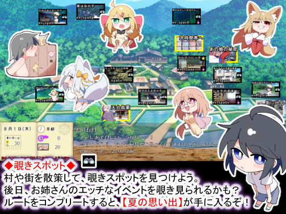 おきつねさまとおねショタ夏日記W――ダブルお姉ちゃんとひみつののぞき穴