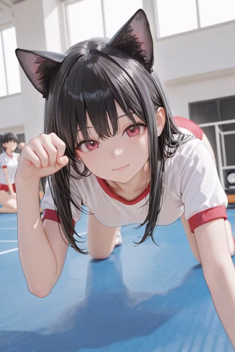 猫耳JKと体育館で