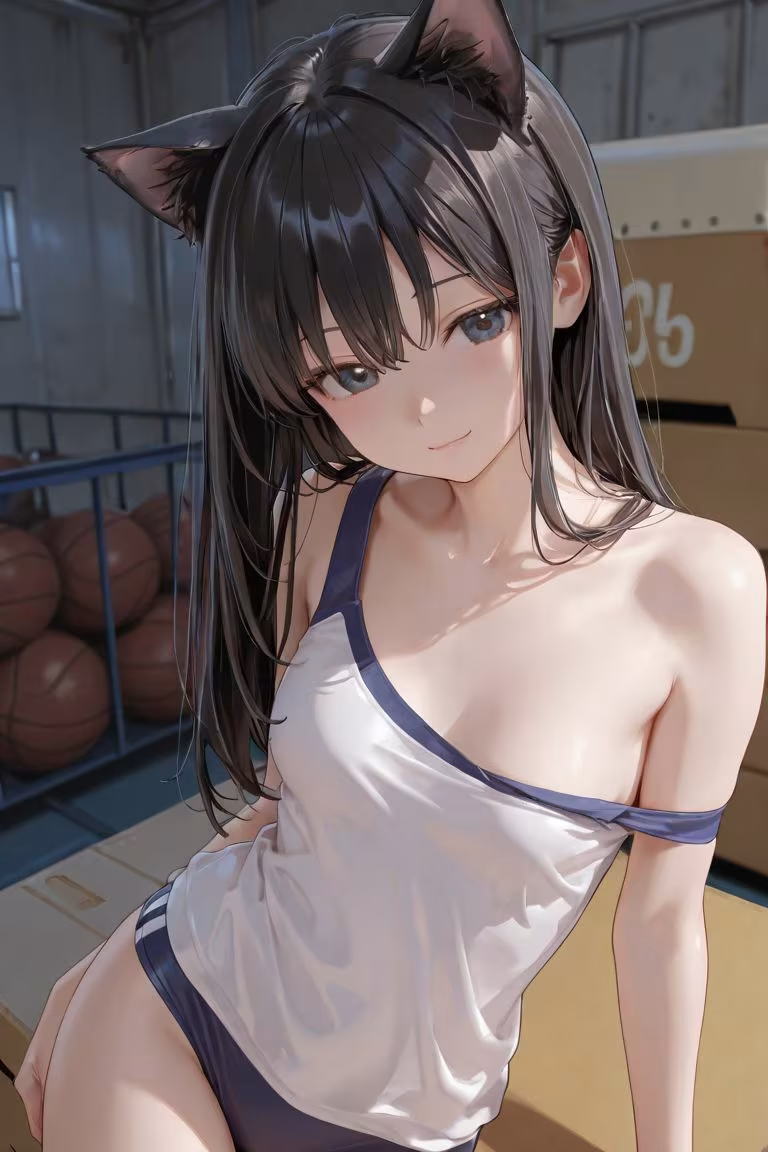 猫耳JKと体育館で