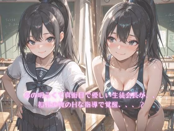 担任の俺が清楚系黒髪ポニーテール巨乳JKの佐倉みおを放課後教室で中出し→スクール水着に着替えさせて孕ませ種付け指導