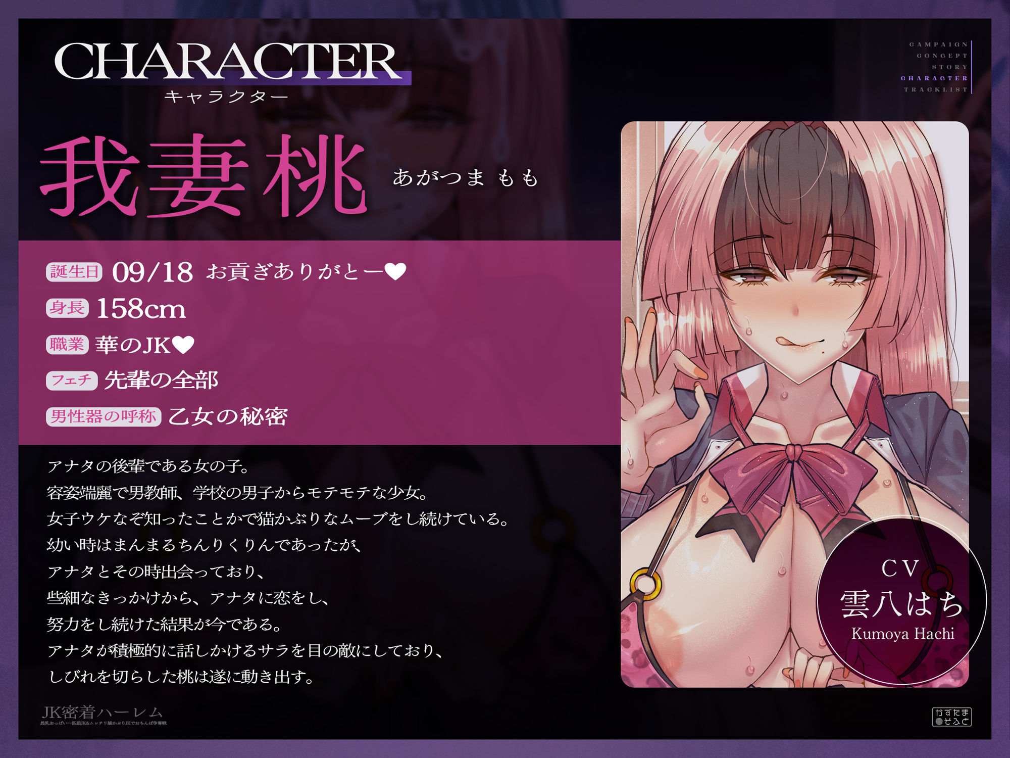 【密着フォーリーサウンド/ドスケベ事後差分イラスト】JK密着ハーレム〜長乳おっぱい一匹狼JK＆ムッチリ猫かぶりJKでおちんぽ争奪戦〜【KU100】