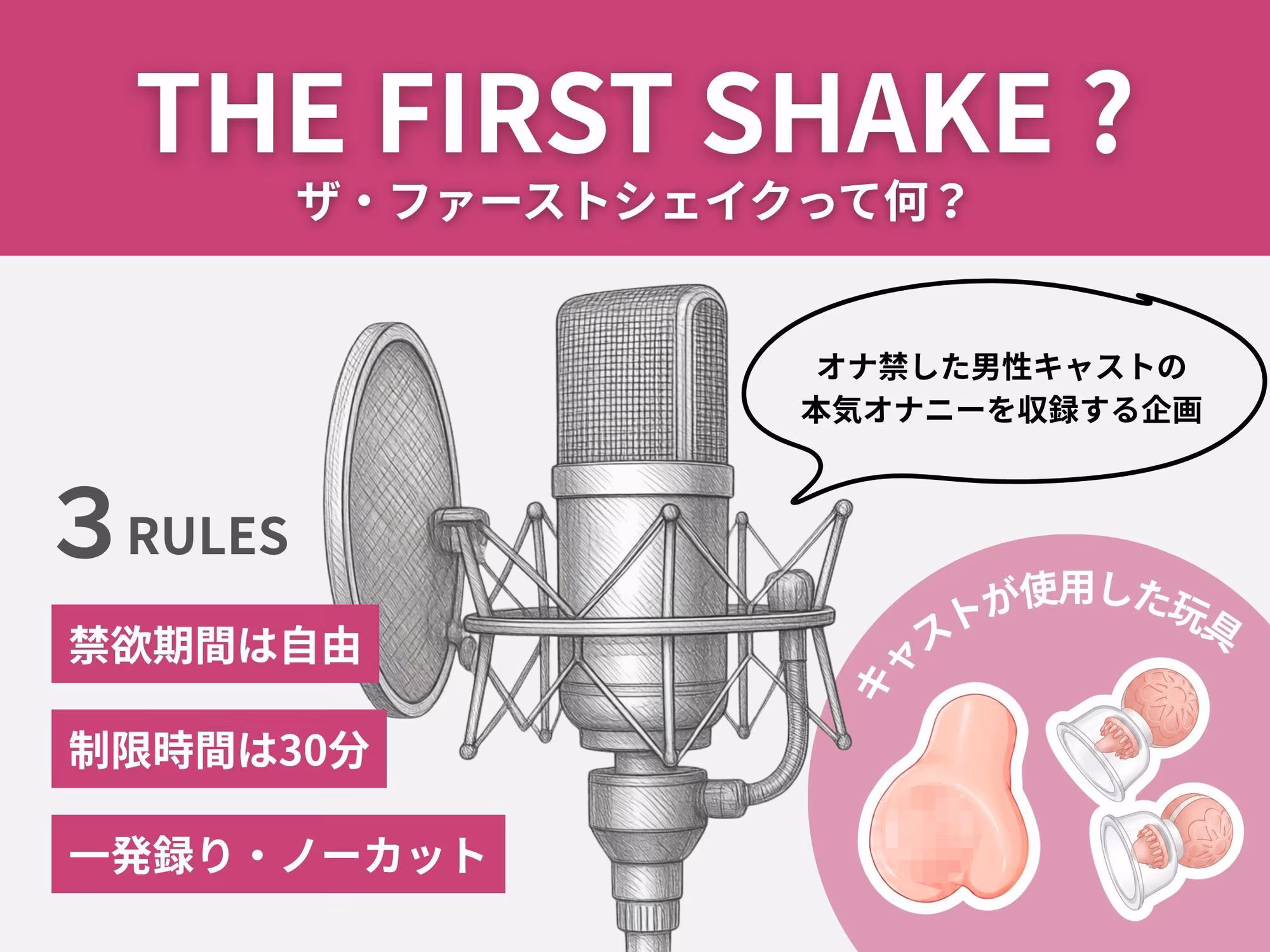 【 THE FIRST SHAKE 】禁欲7日後の本気オナニー / cast.林龍雅「あっだめ（はーと）でちゃう！！」ハイスペ社長の寸止めカウント大量潮吹き噴射ショー実演