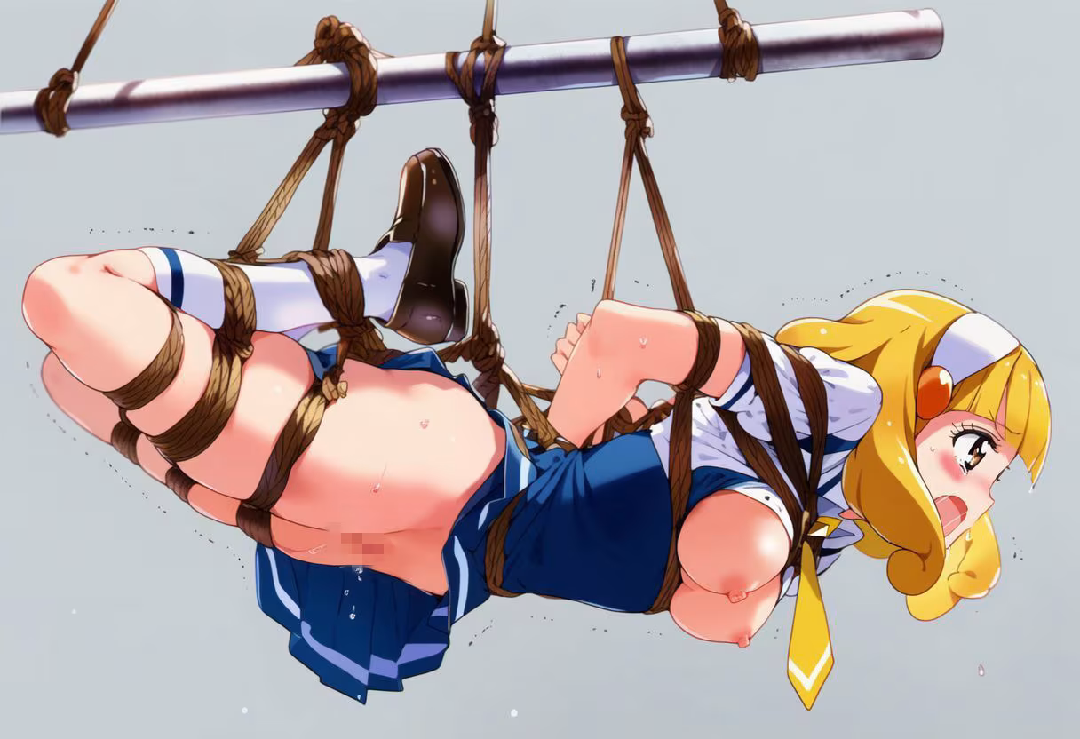 キュ〇・ピ〇ス（黄〇や〇い） 緊縛・拘束・小人化CG集