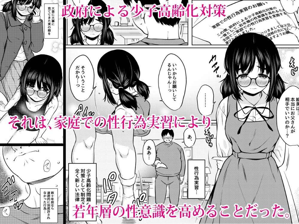 家庭性行為実習で娘の地味子とハメまくった話