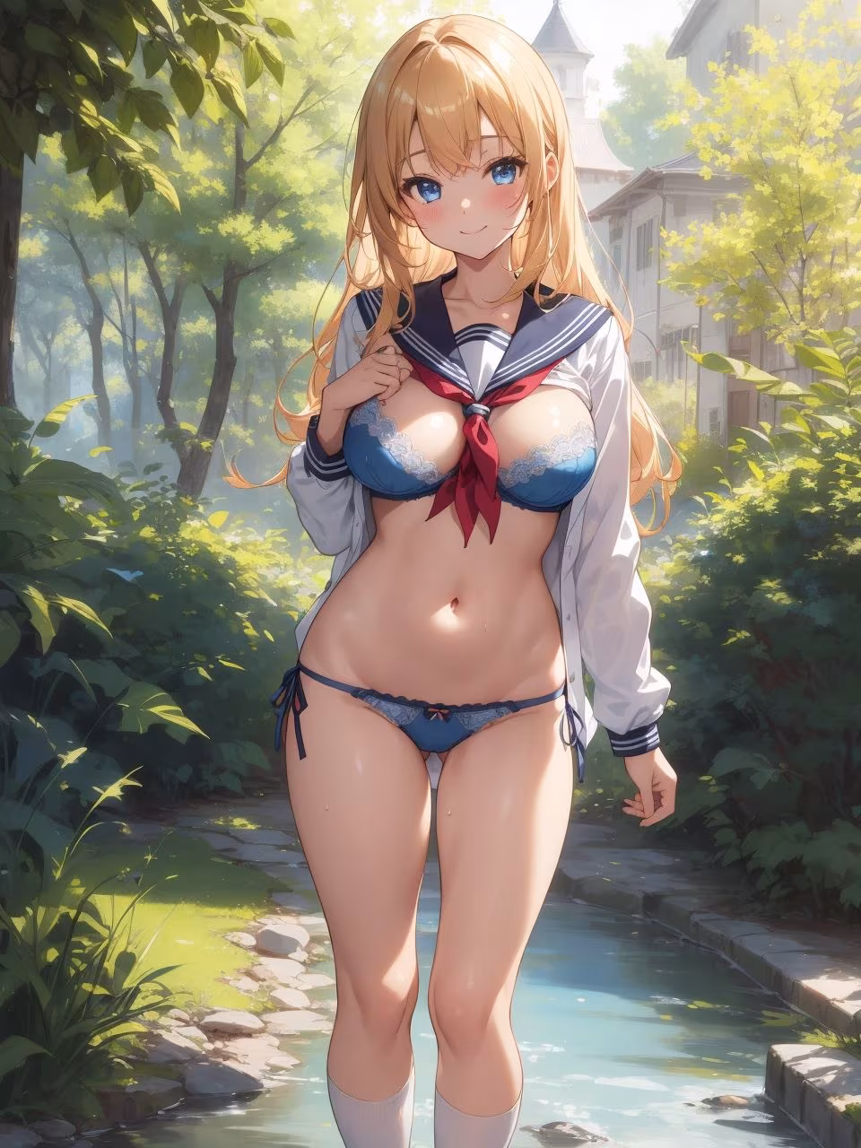 セーラー服が似合う美少女〜AIイラスト集〜