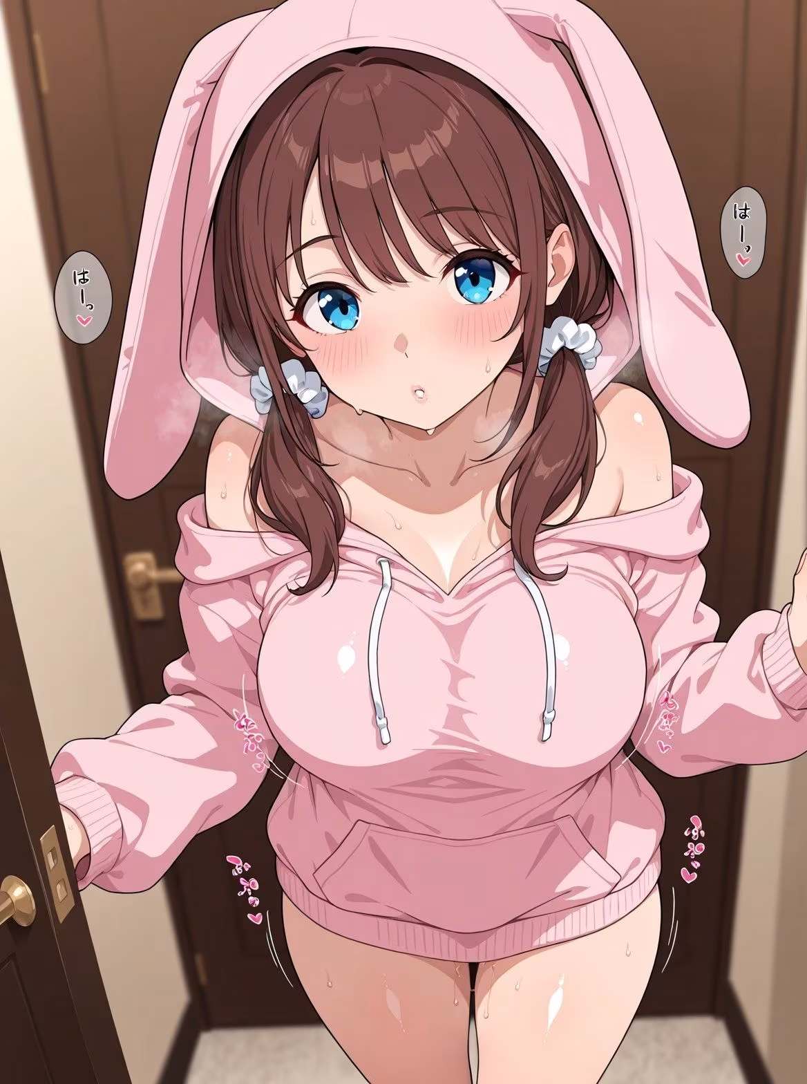 えっちな妹とうさ耳パーカー