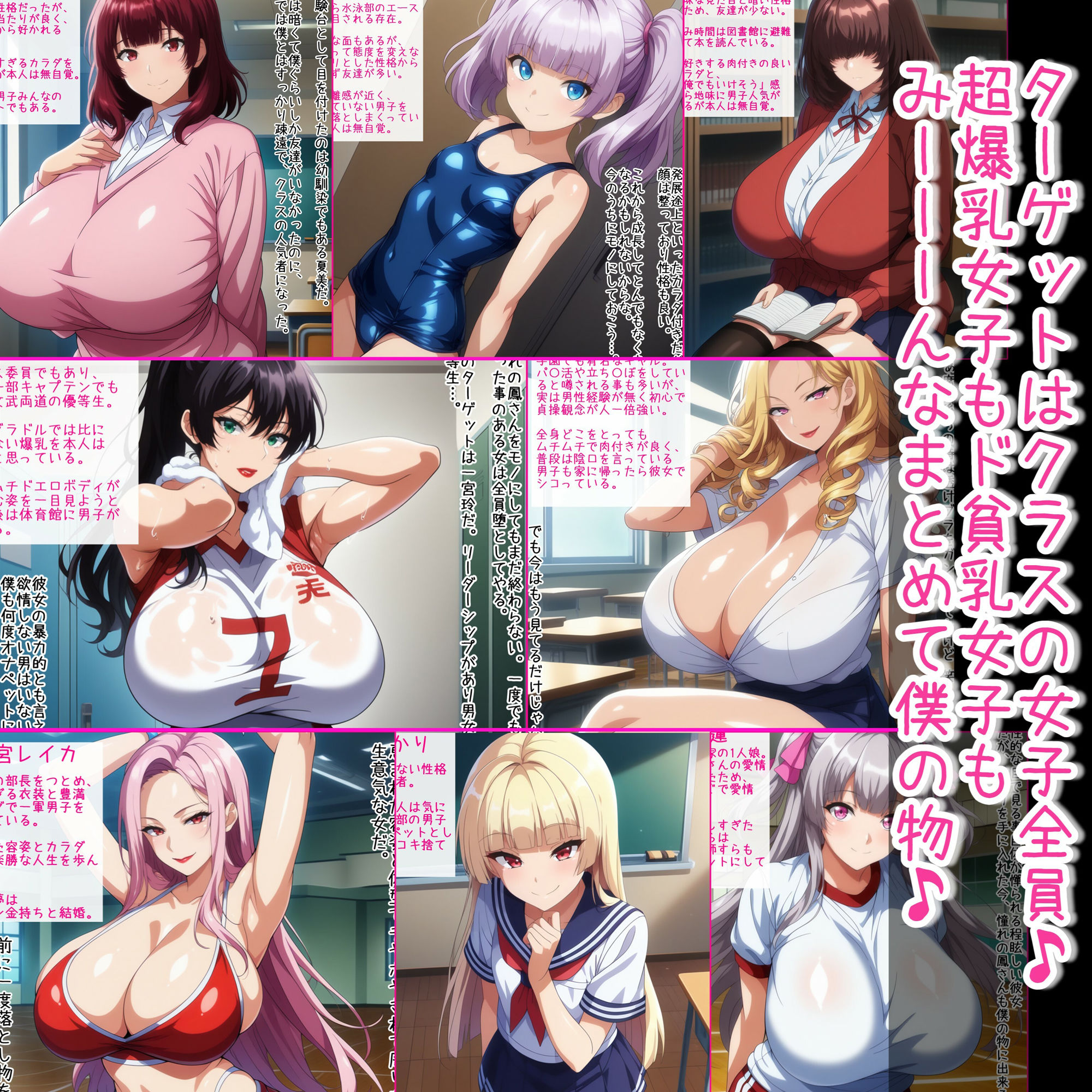 超爆乳もド貧乳も！クラスの女子全員ア〇リで僕専用オナホ化計画！