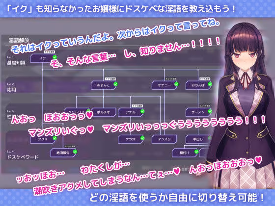 洗脳アプリで清楚なお嬢様をドスケベ調教するシミュレーション