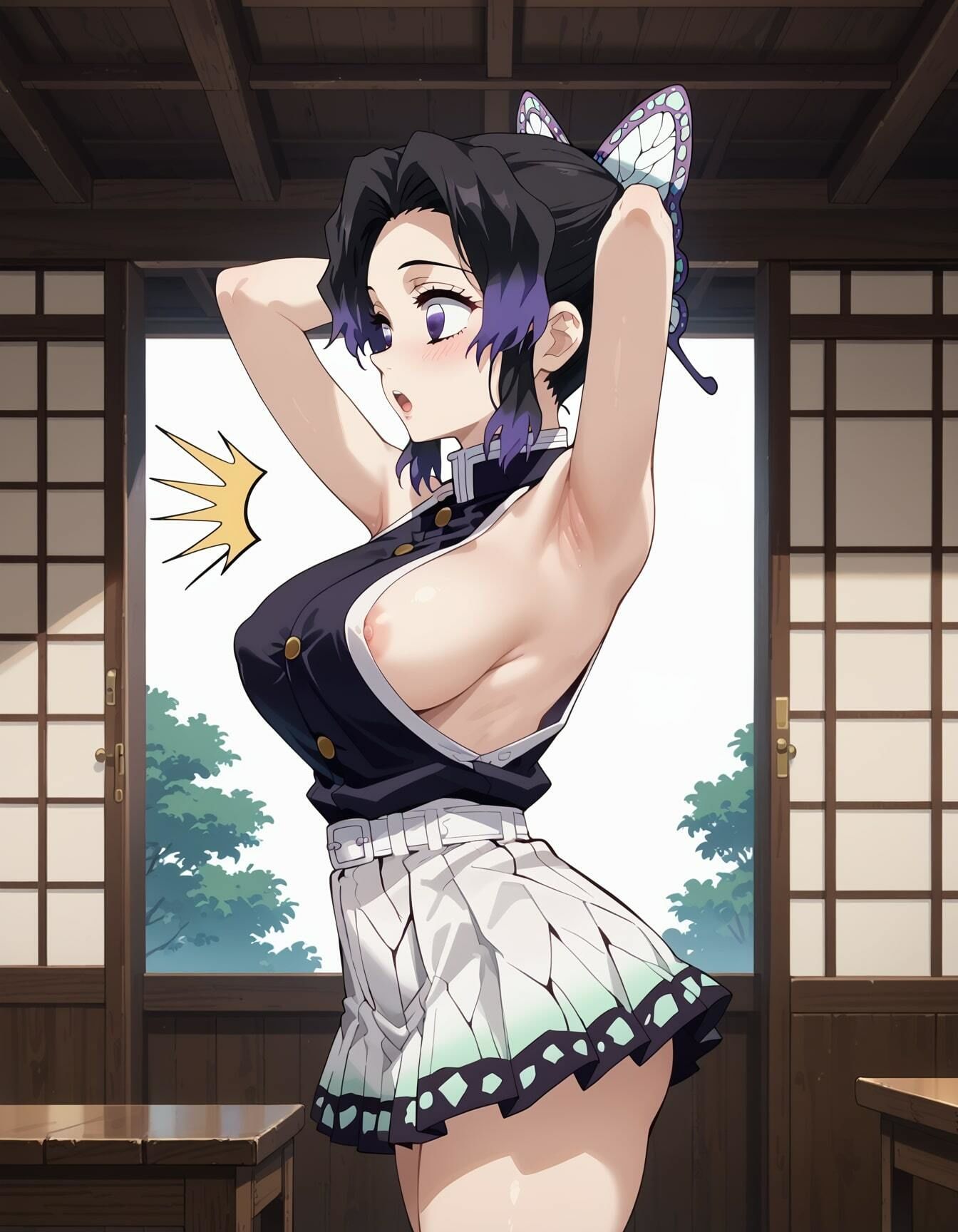 鬼滅の○イラストエロ画像_「このおっぱいで37kgは無理でしょ」しのぶちゃんのエロい画像集