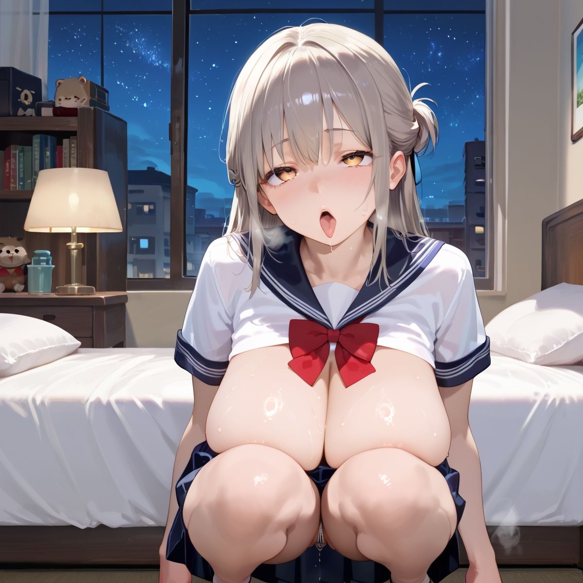 【PART1】夜の塾の自習室で羞恥オナニー覗き