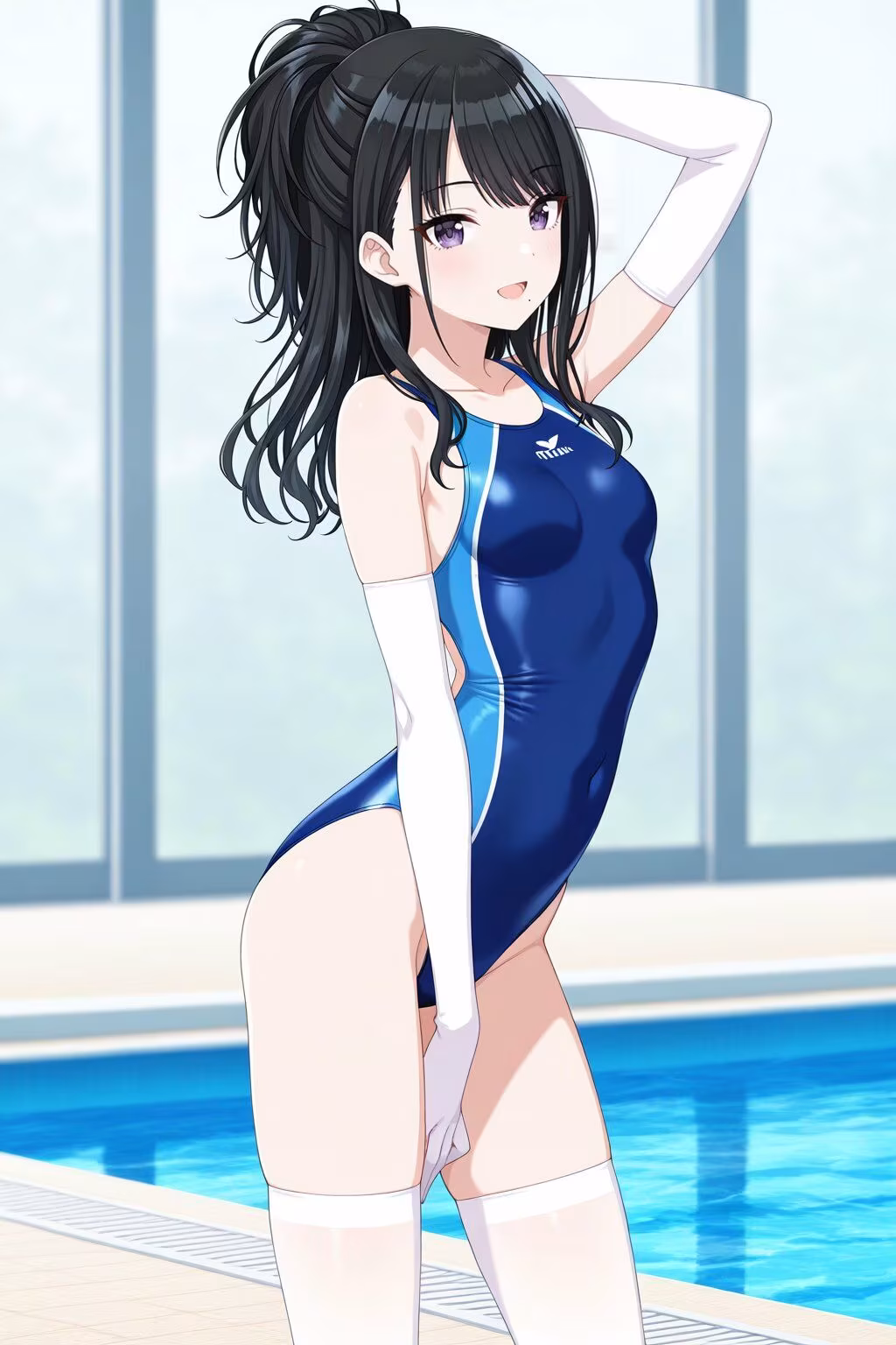 風野●織  競泳水着でキモおじ強●種付け