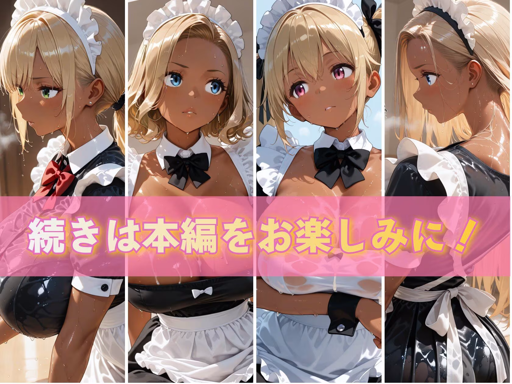 金髪黒ギャルエロメイドご奉仕パーティ