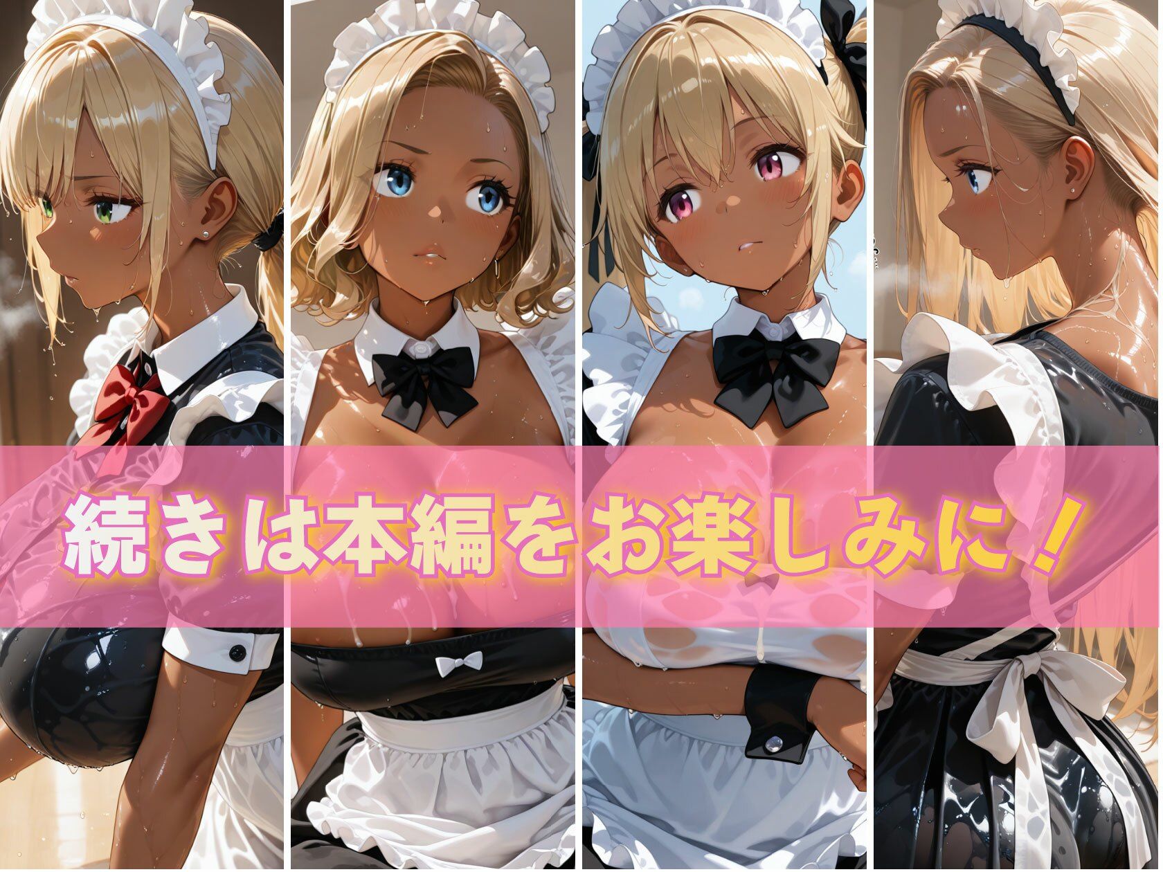 金髪黒ギャルエロメイドご奉仕パーティ