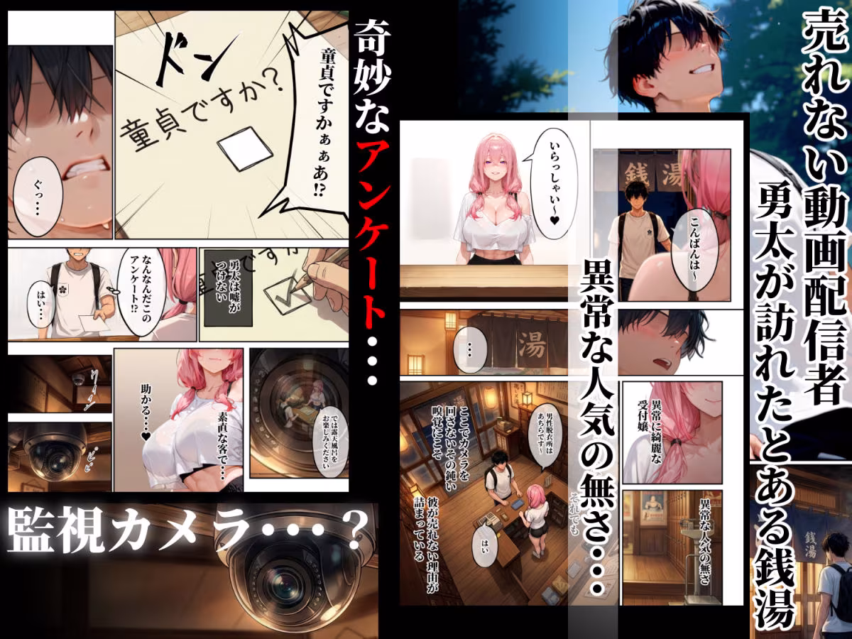 童貞狩り温泉 〜つよつよ性欲と潔癖をこじらせた童貞厨女達が童貞を狩る露天風呂があるらしい〜