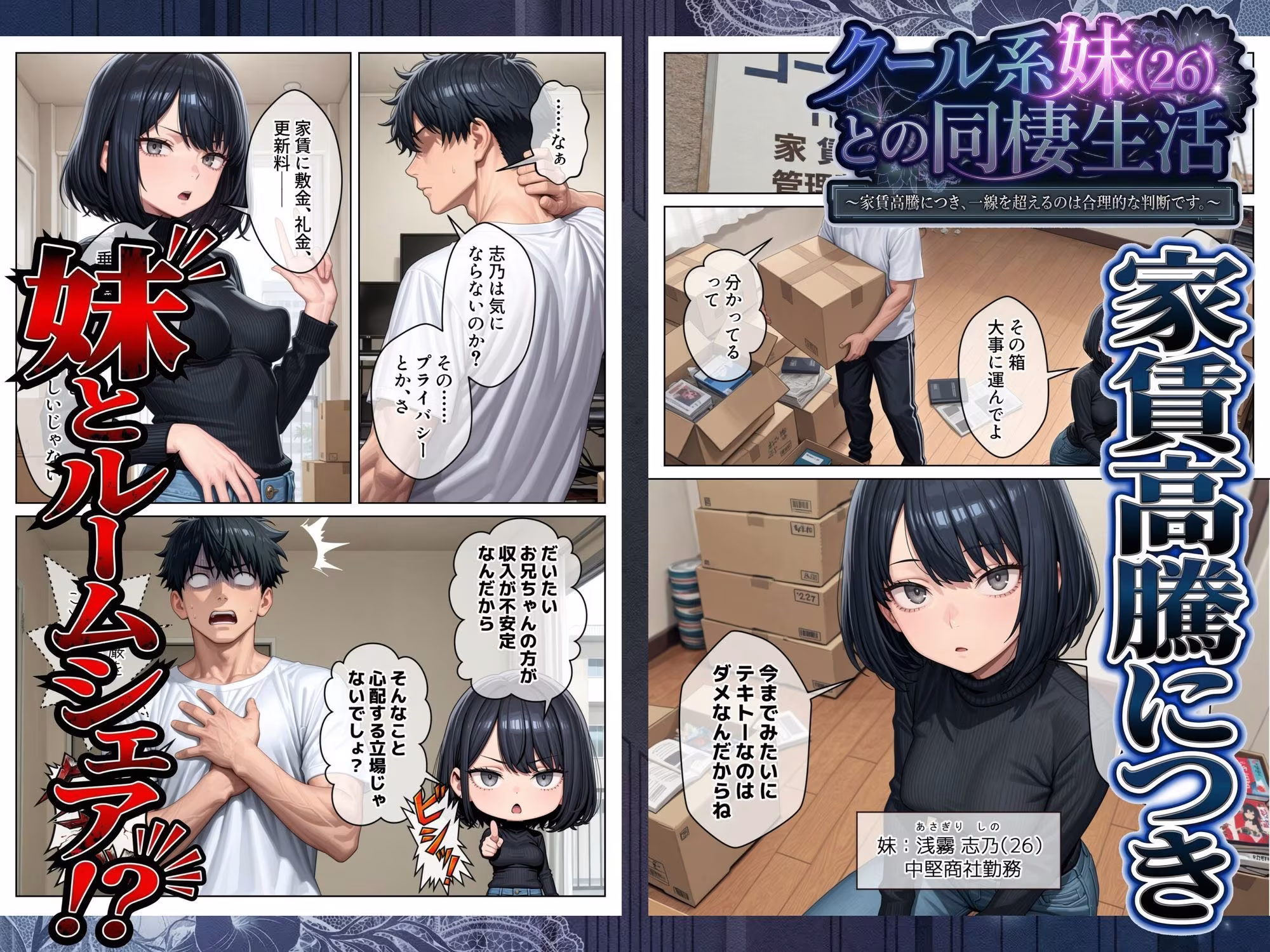 クール系妹（26）との同棲生活 〜家賃高騰につき、一線を超えるのは合理的な判断です。〜