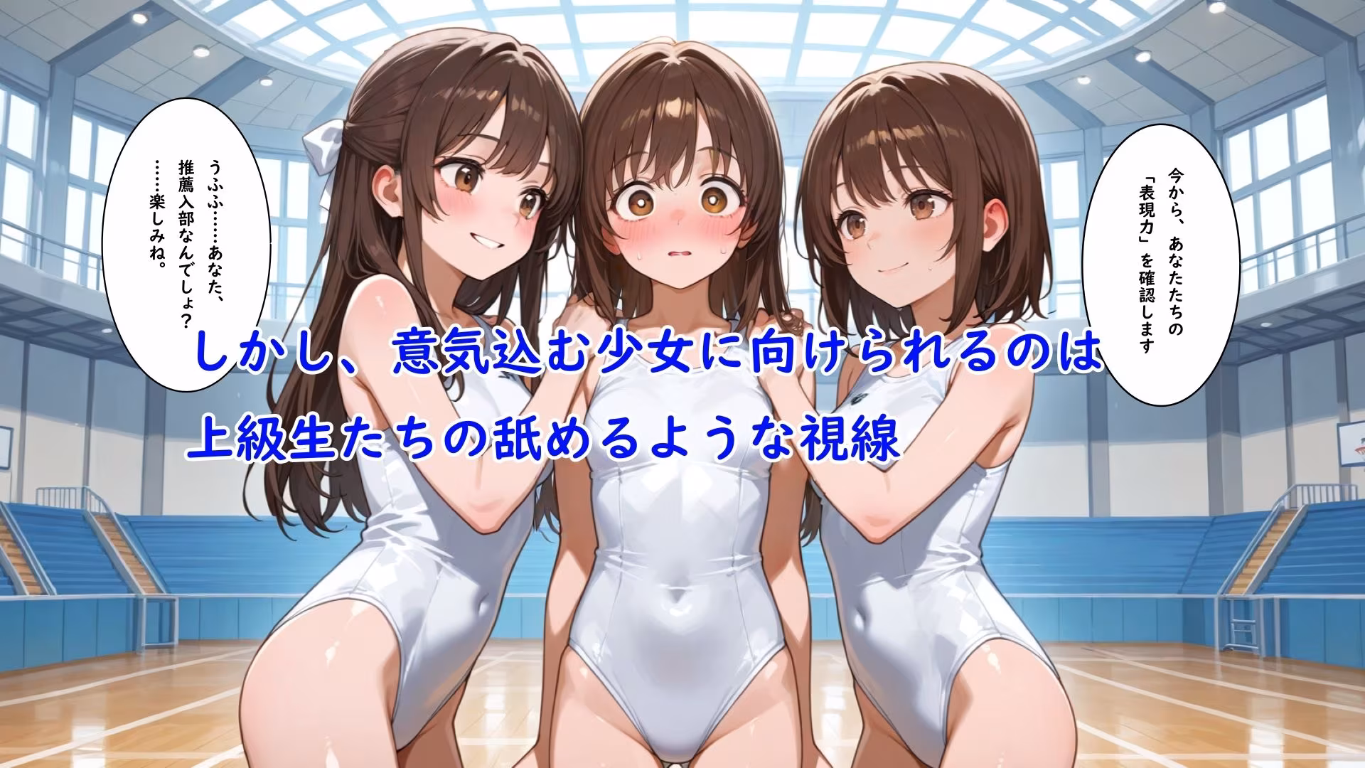 推薦で入部した新体操部の先輩に性玩具として敏感な性感帯を弄ばれ何回イってもやめてもらえない女の子