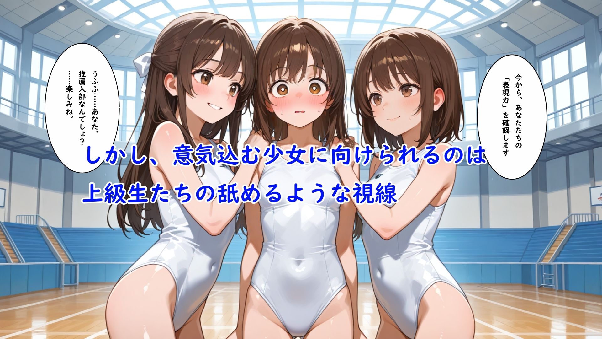 推薦で入部した新体操部の先輩に性玩具として敏感な性感帯を弄ばれ何回イってもやめてもらえない女の子