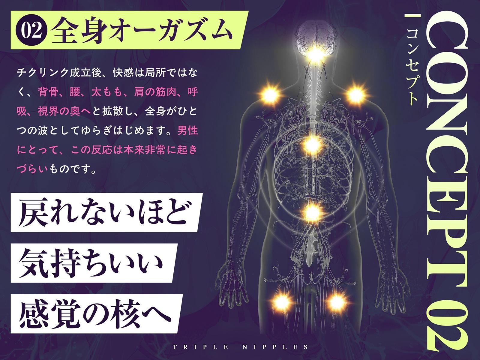 【チクリンク】乳首トリプル〜変性意識と音響誘導で乳首がくすぐったいだけのあなたも「全身オーガズム」へと導くかんたん乳首開発〜