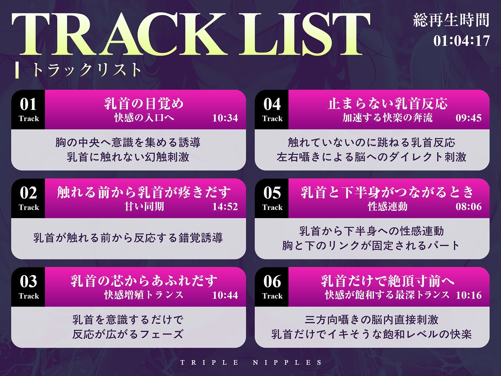【チクリンク】乳首トリプル〜変性意識と音響誘導で乳首がくすぐったいだけのあなたも「全身オーガズム」へと導くかんたん乳首開発〜