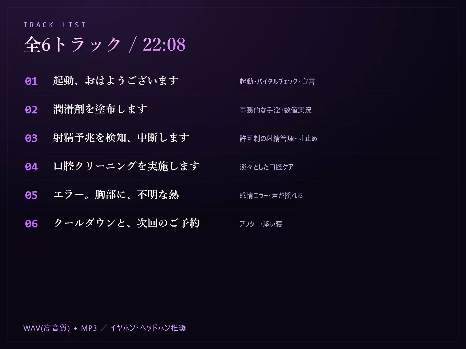 【無感情×射精管理】喘がない低音アンドロイドNOIR-02の淡々寸止めメンテナンス