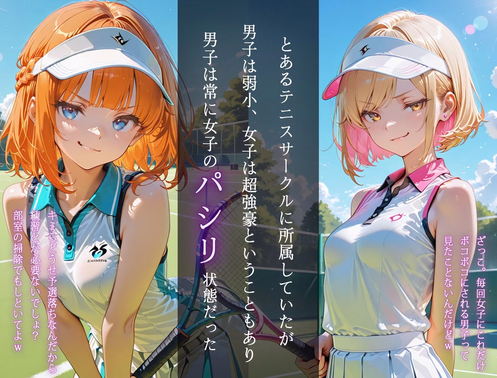 テニス部のドSな先輩に敗北してお仕置き搾精された話