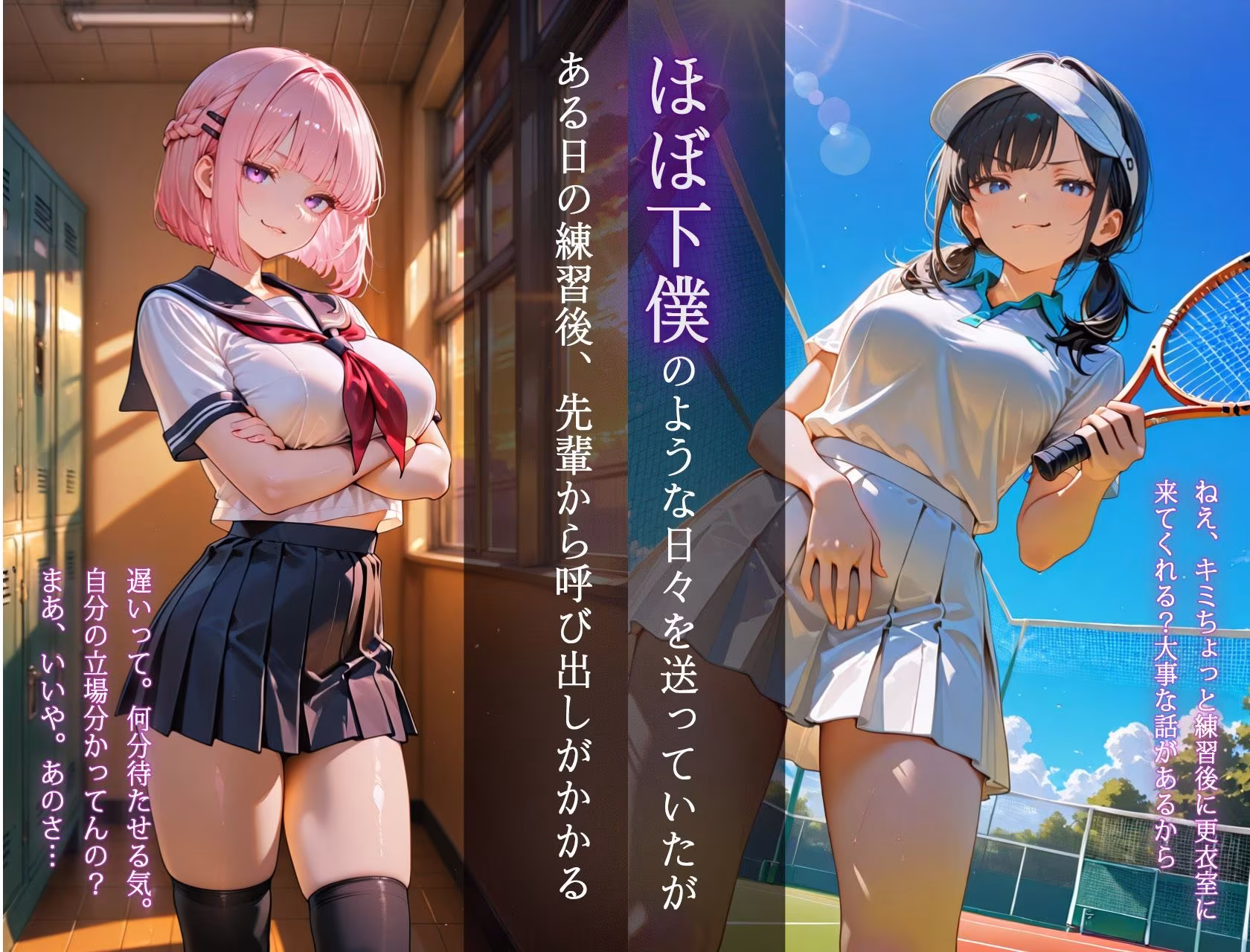 テニス部のドSな先輩に敗北してお仕置き搾精された話