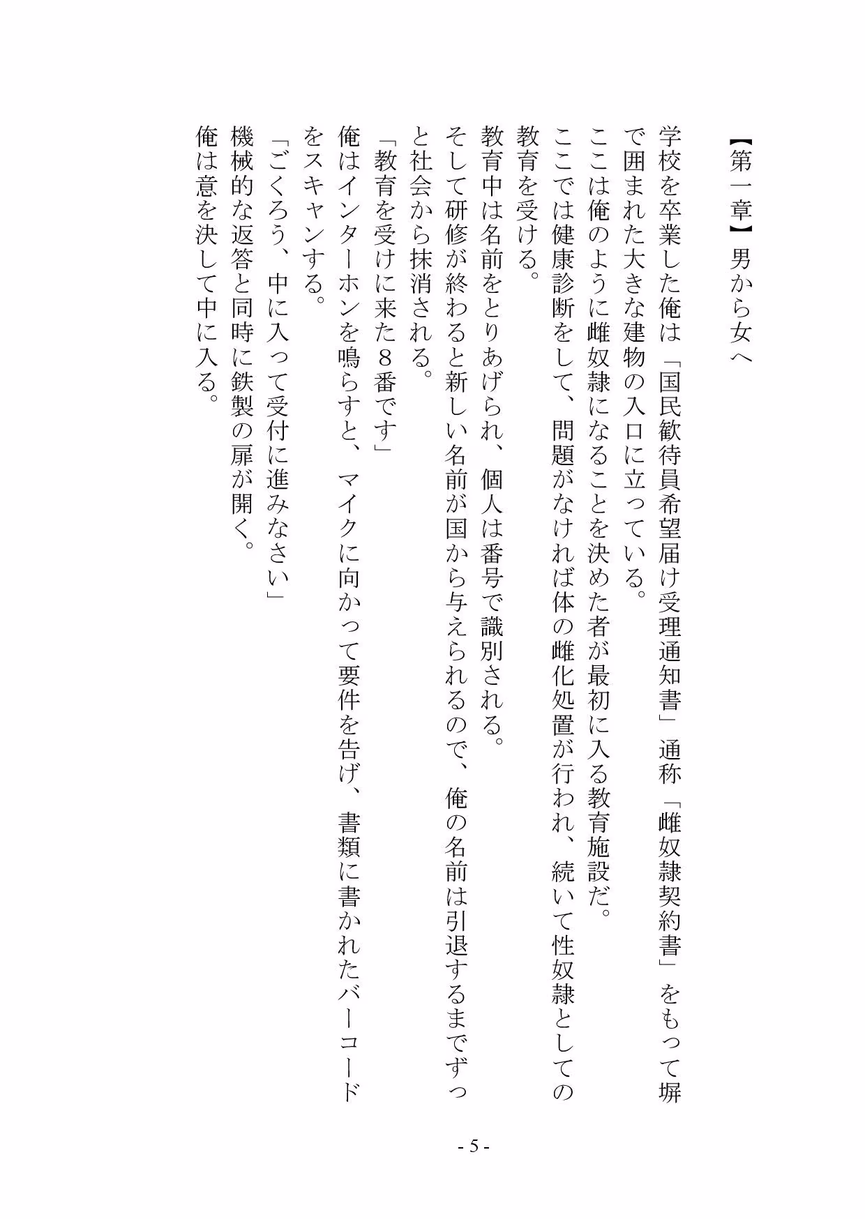 【小説版】独裁国家の雌奴●になった僕