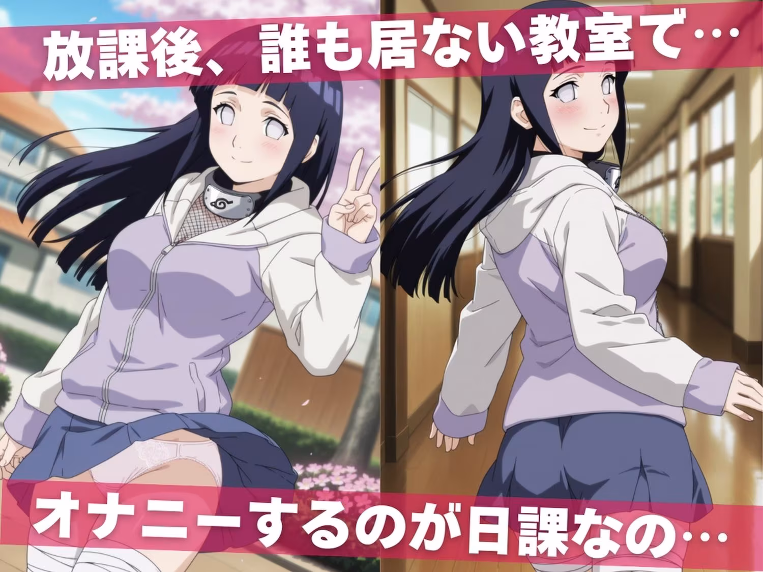 オナニー覗かれ、寝取られて  N●RUTO 〜 学校編 〜 おじさんに暴かれた秘密