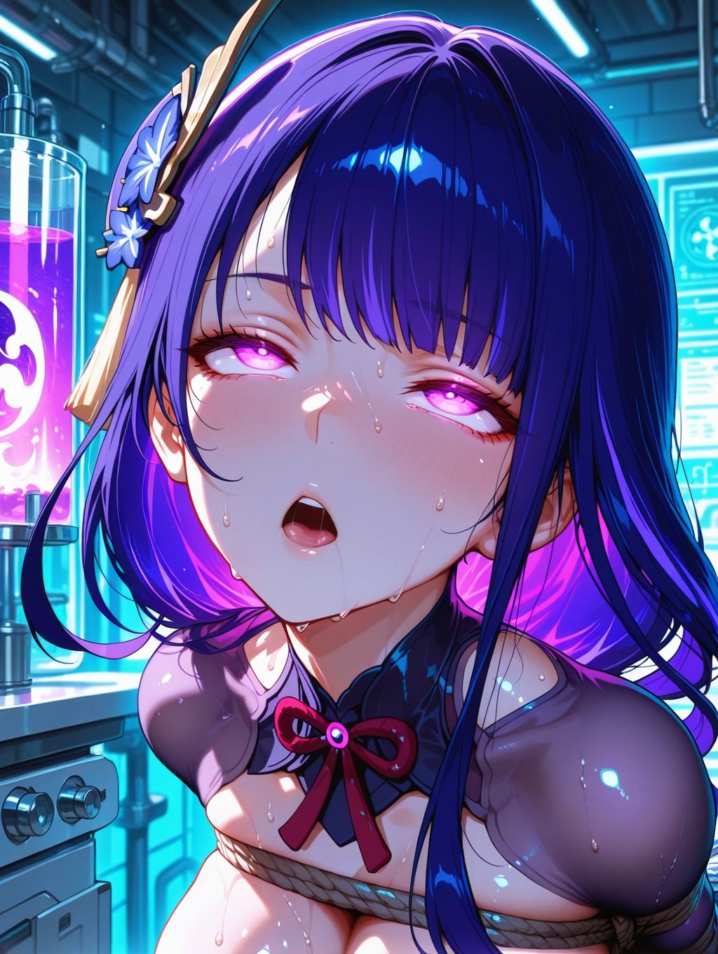 雷○将軍が研究所で人体改造される（ふたなり・妊娠）