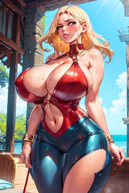 爆乳AI髪つかみ1