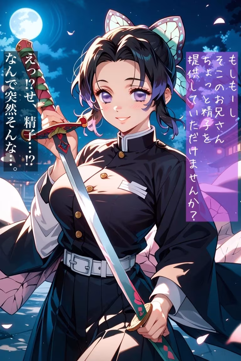 鬼〇の刃 胡蝶し〇ぶ 夜桜パイズリ物語