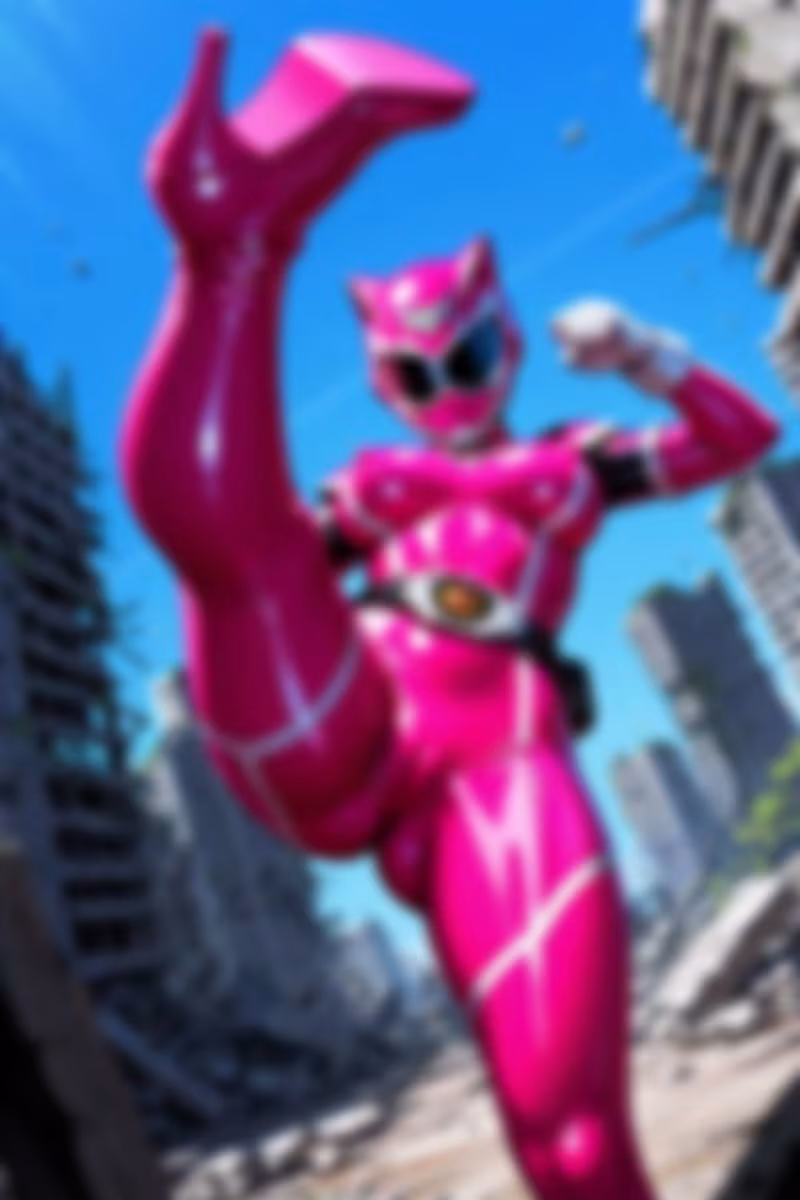 戦隊ヒロイン・極限の野外放尿。激闘の合間に理性に屈した背徳の瞬間。