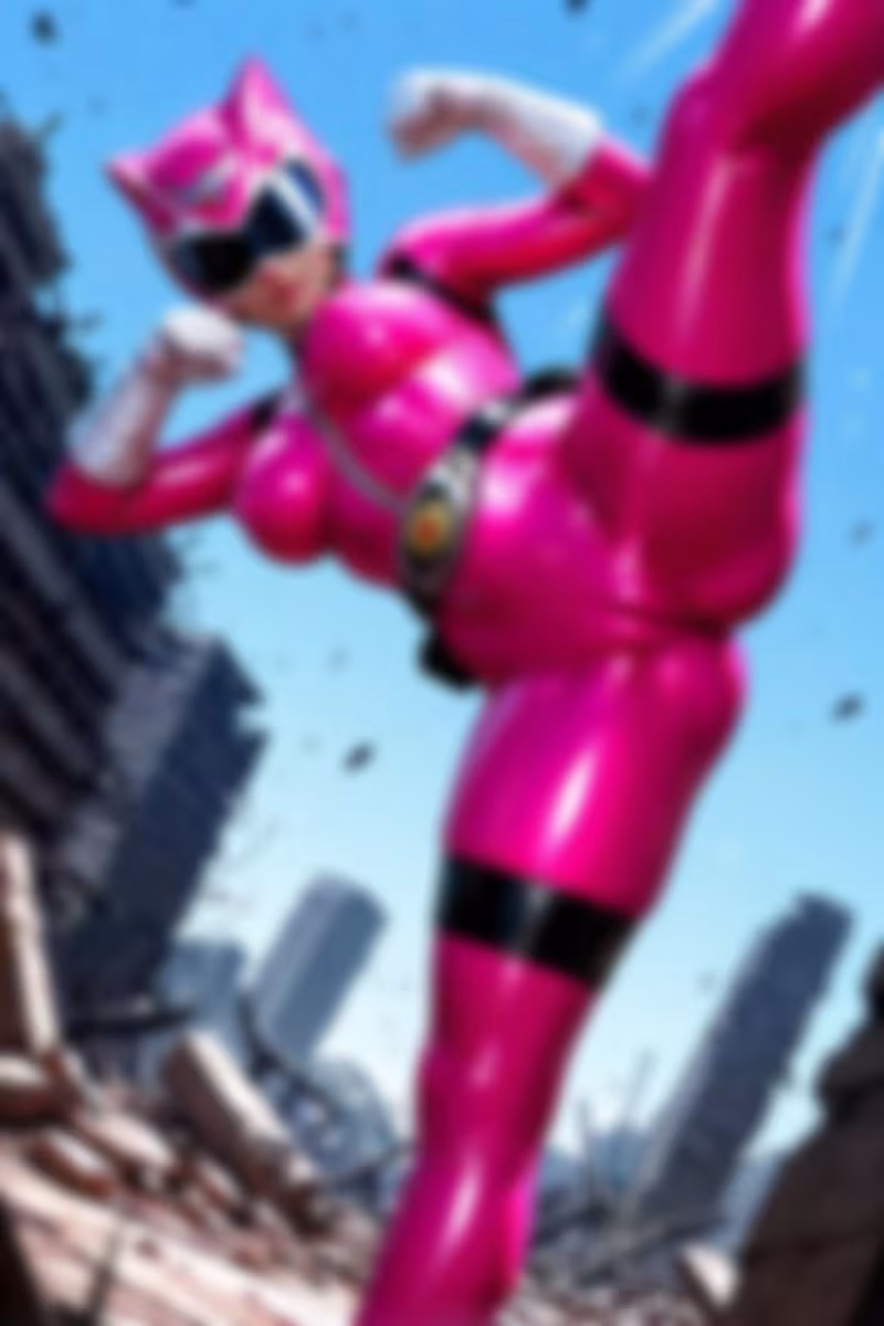 戦隊ヒロイン・極限の野外放尿。激闘の合間に理性に屈した背徳の瞬間。