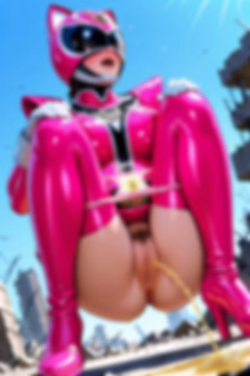 戦隊ヒロイン・極限の野外放尿。激闘の合間に理性に屈した背徳の瞬間。