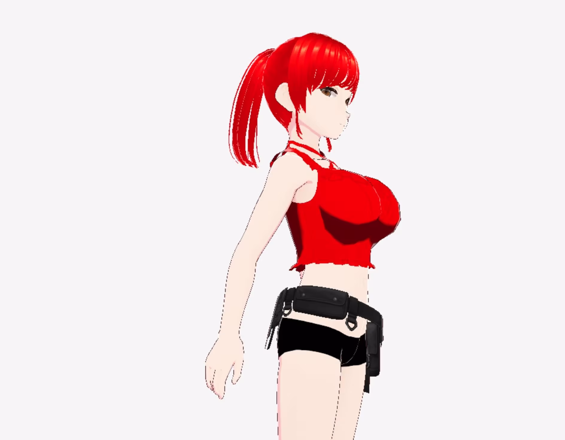 赤髪の美女戦士（セリフなし  3DCGモデル  イラスト集）