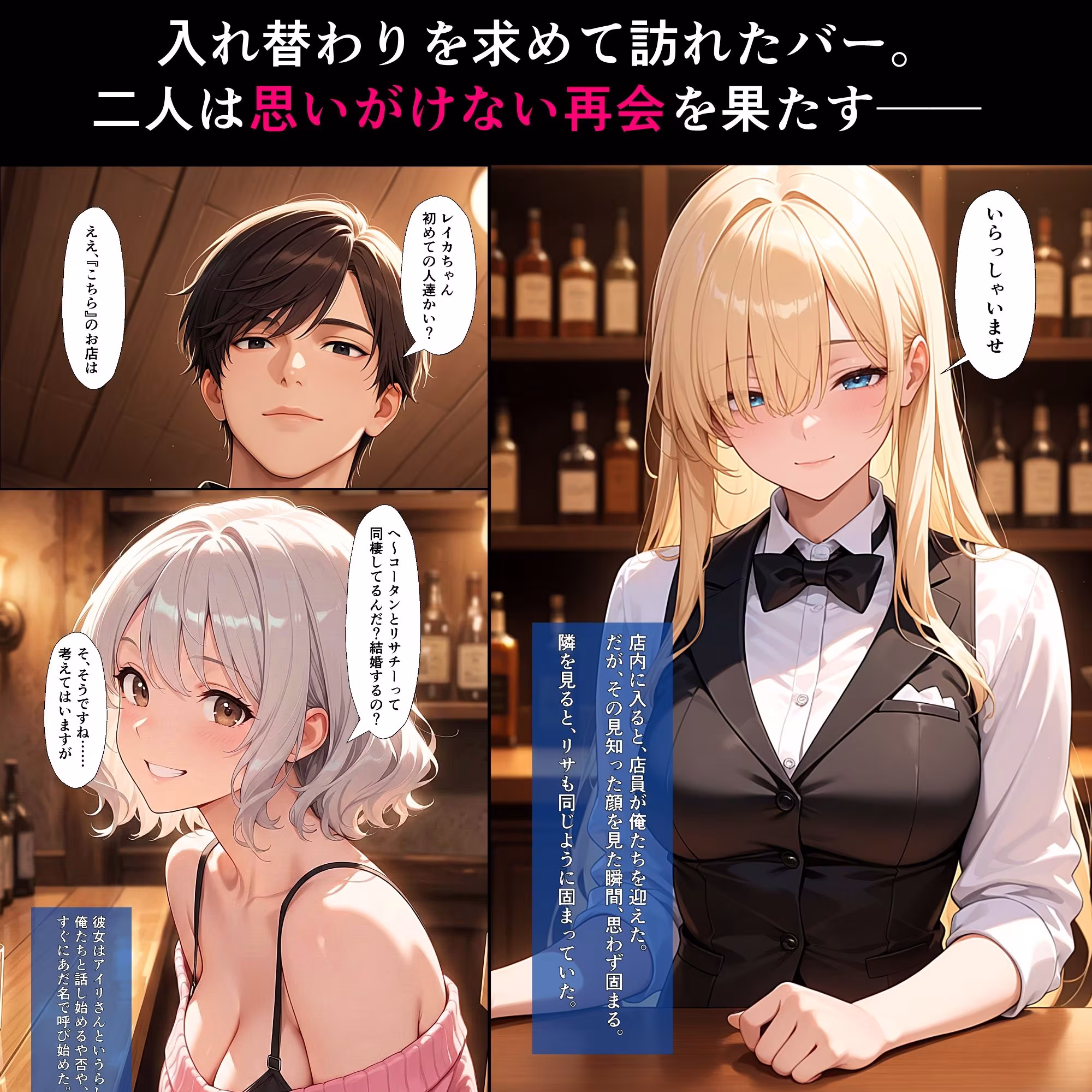 入れ替わりバー 〜カップル同士の集団入れ替わり〜