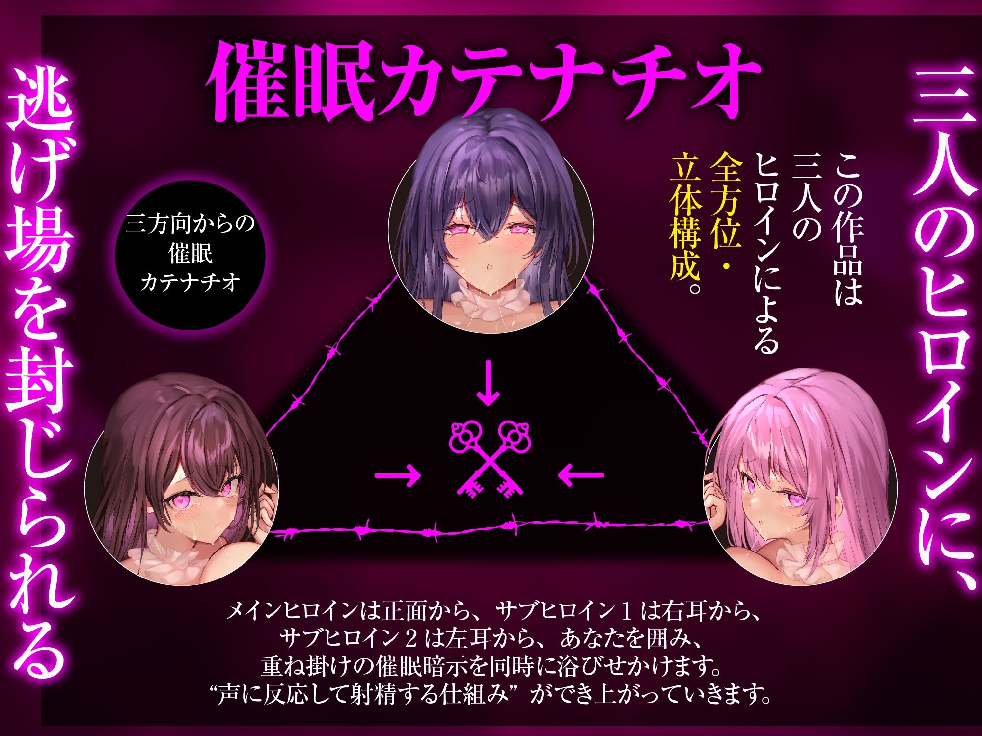 【？？催●解除なし？？】永・久・催・眠・三・重・奏【3声優による3バージョン収録】