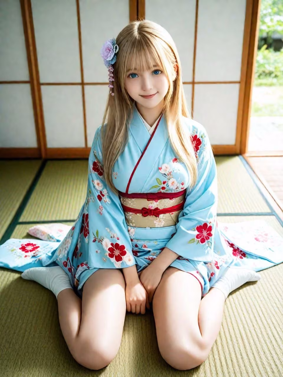 金髪着物巨乳（487枚）【実写系AI超リアルCG集ult】