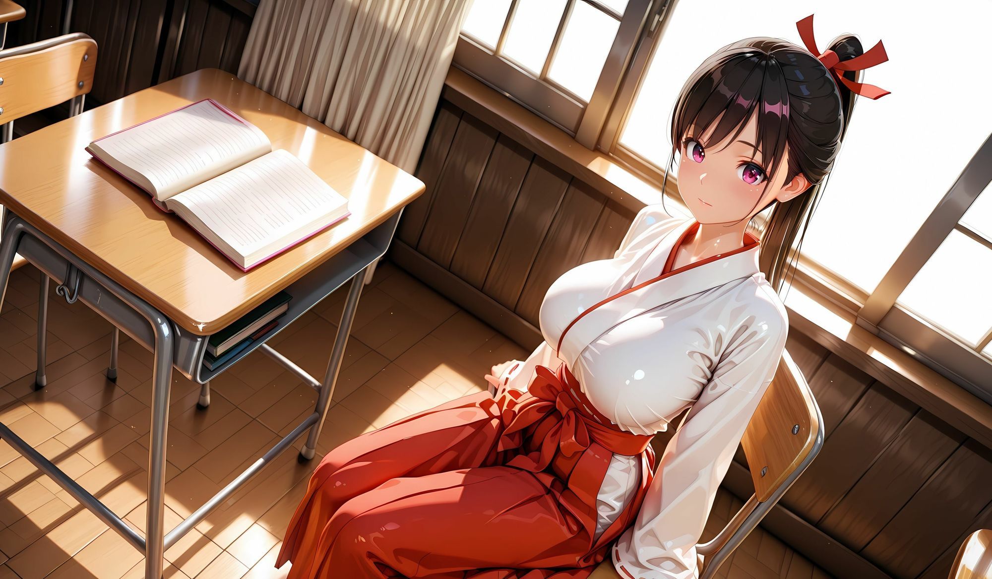 ［4K縦長の高画質］肉便女の巫女生徒