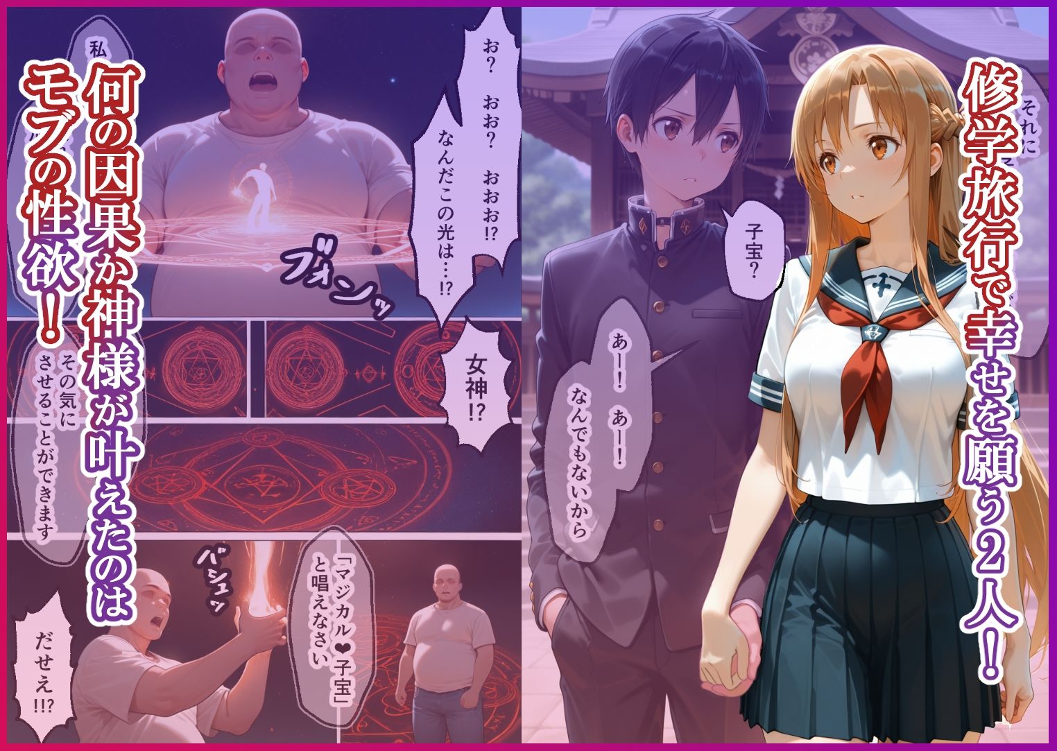 淫紋によって快楽 何度もイかされ寝取られる  アスナ編