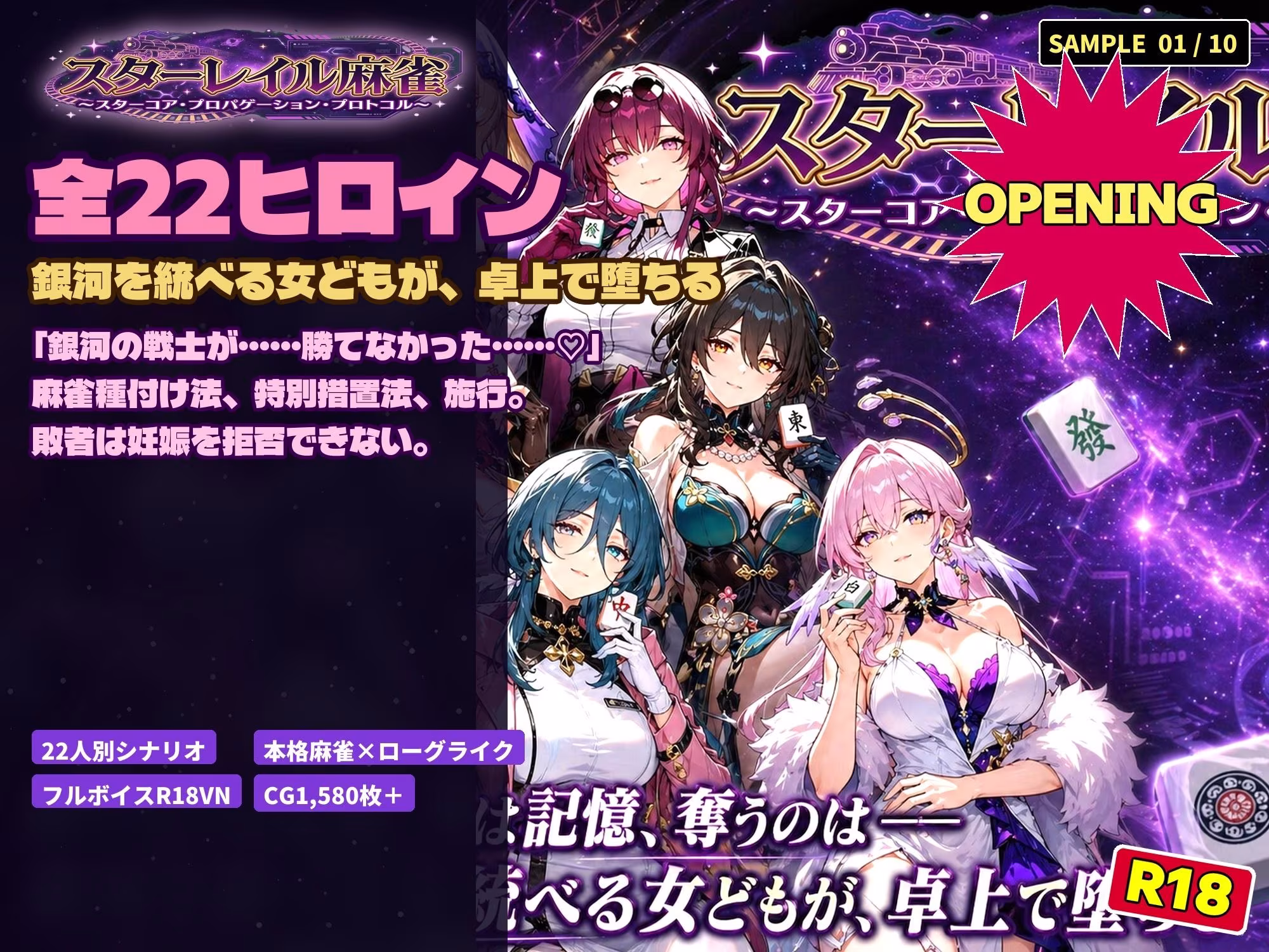 スターレイル麻雀 〜スターコア・プロパゲーション・崩壊プロトコル  銀河を統べる女どもが、卓上で堕ちる〜賭けるのは記憶。奪うのは、けしからん乳と子宮