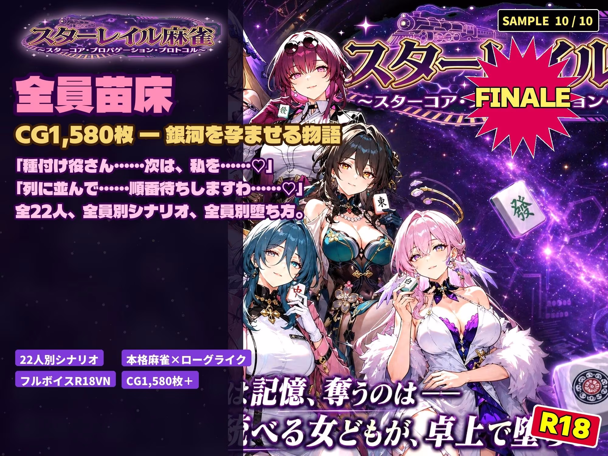 スターレイル麻雀 〜スターコア・プロパゲーション・崩壊プロトコル  銀河を統べる女どもが、卓上で堕ちる〜賭けるのは記憶。奪うのは、けしからん乳と子宮